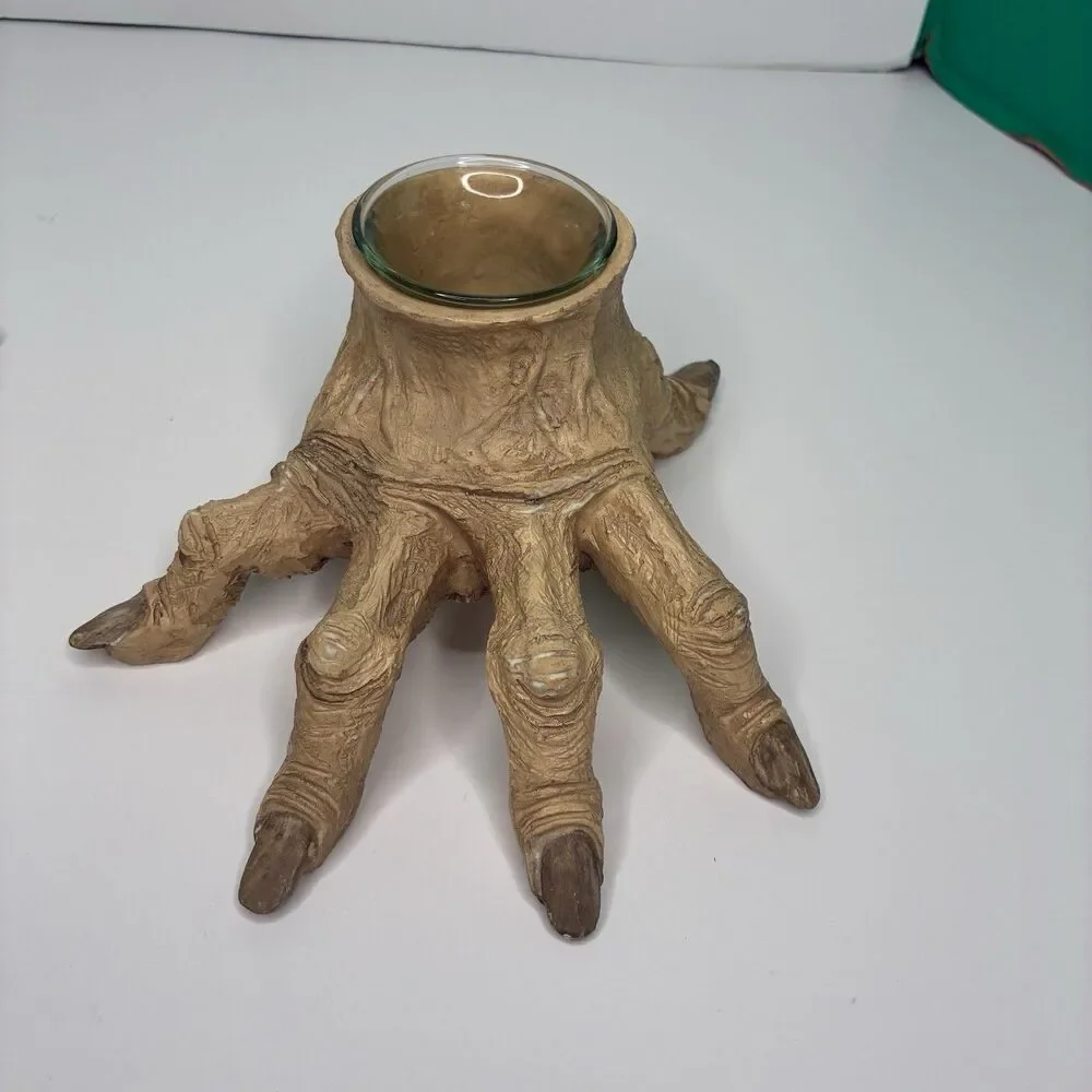 2 Halloween Witch Corpse Zombie Monster Hands Candle Holders Vtg 90’s